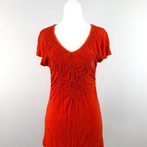 Anthropologie Bordeaux orange blouse Sz XS